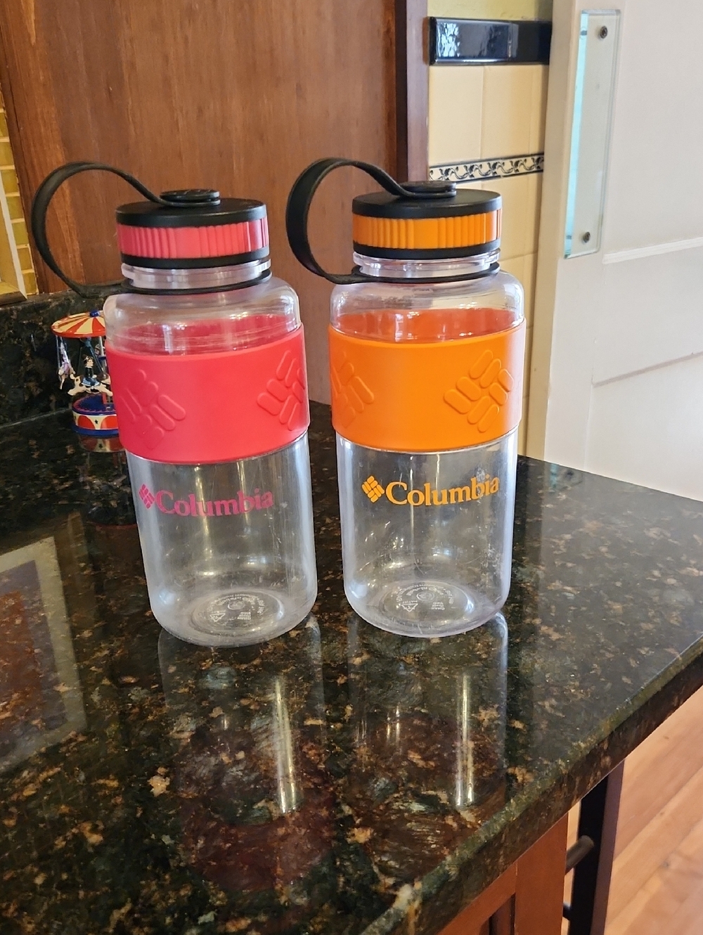 Columbia Pink and Orange Water Bottles (Set of 2)